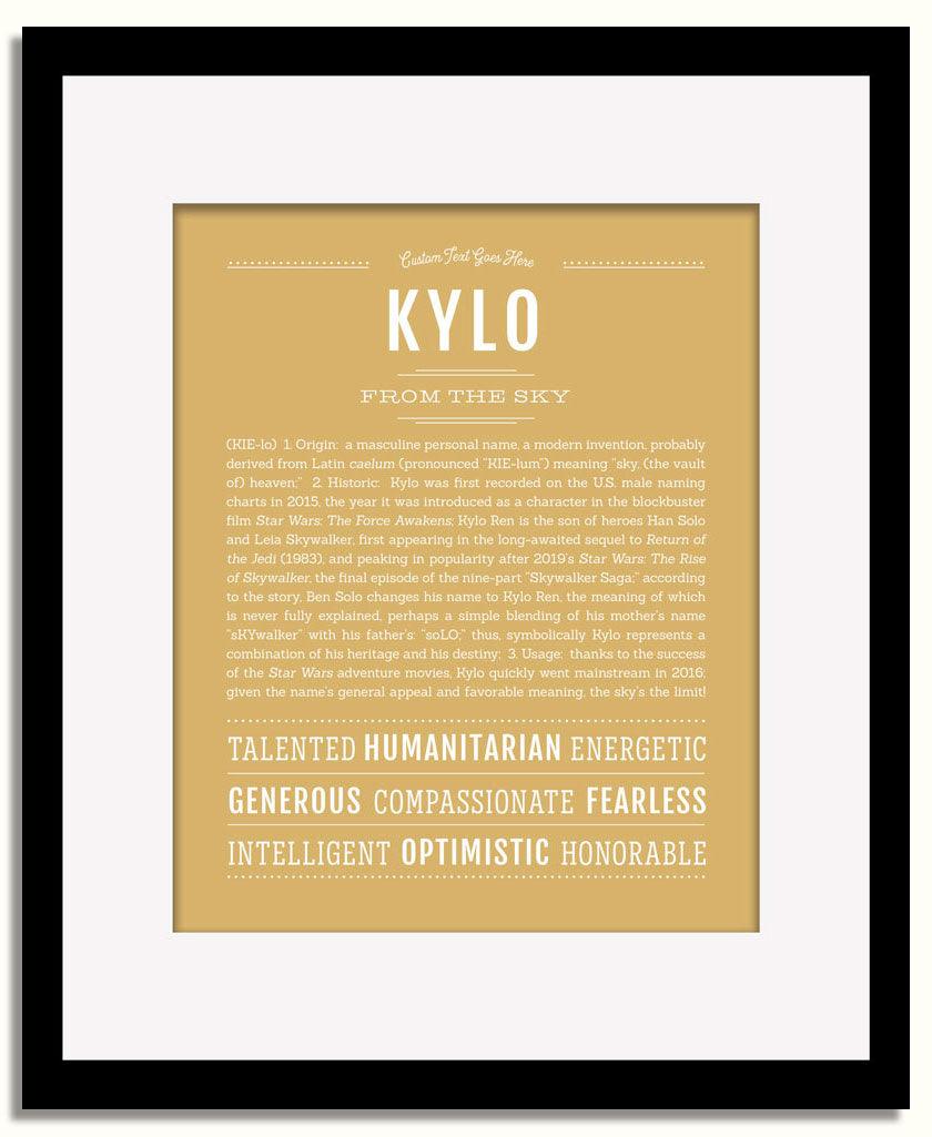 Frame Options | Matte Gold | Black Frame, Matted