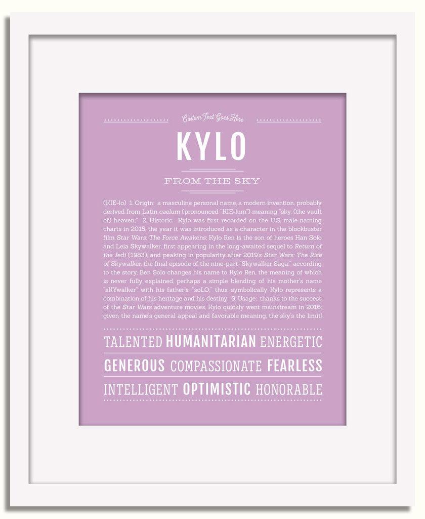 Frame Options | Lilac | White Frame, Matted