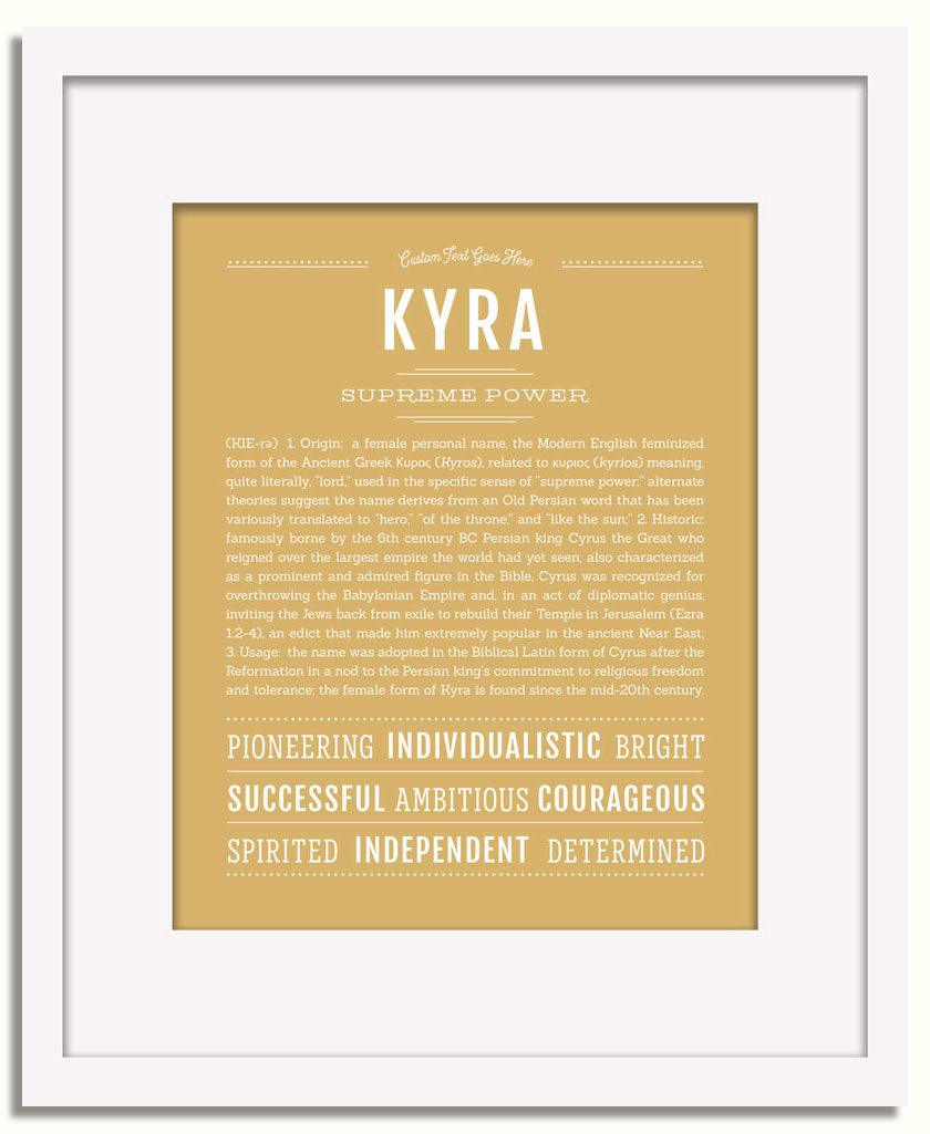 Frame Options | Matte Gold | White Frame, Matted