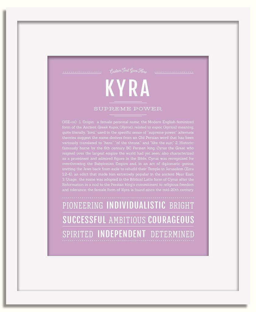 Frame Options | Lilac | White Frame, Matted