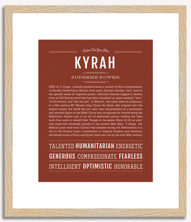 Kyrah | Name Art Print