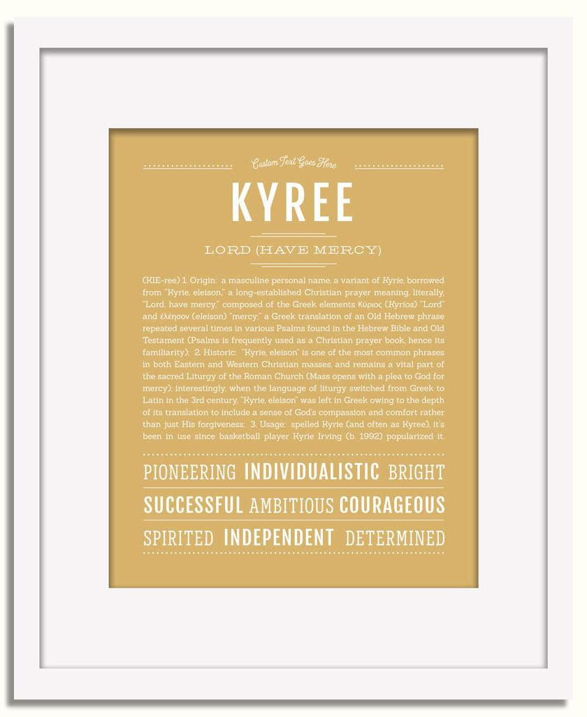 Frame Options | Matte Gold | White Frame, Matted