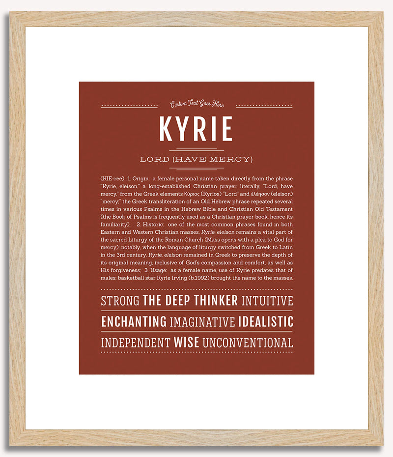 Kyrie (female) | Name Art Print