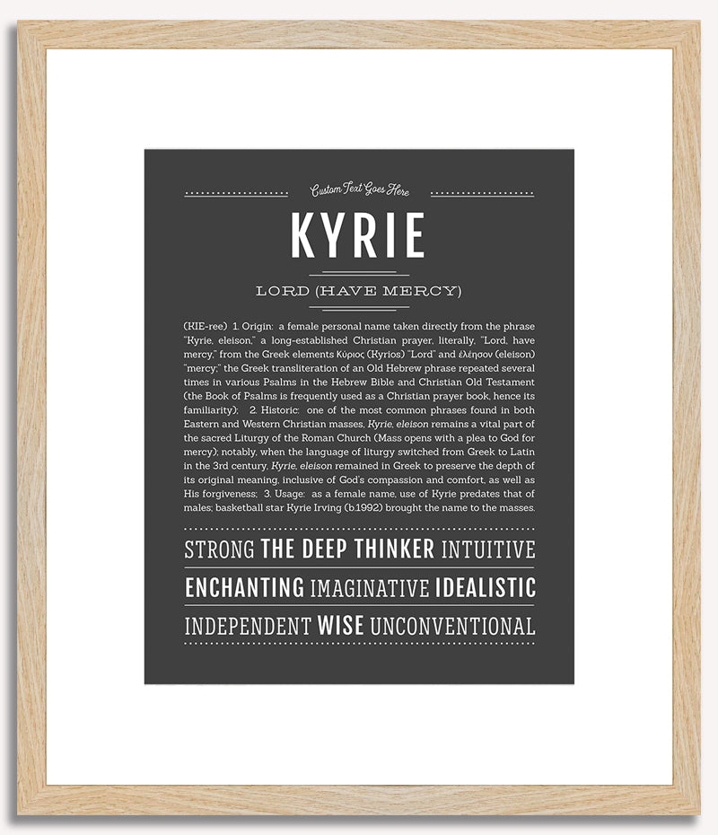 Kyrie (female) | Name Art Print