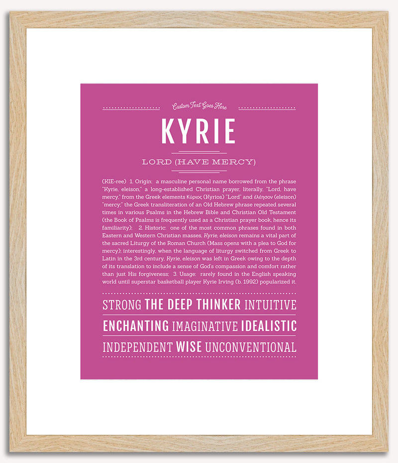 Kyrie (male) | Name Art Print