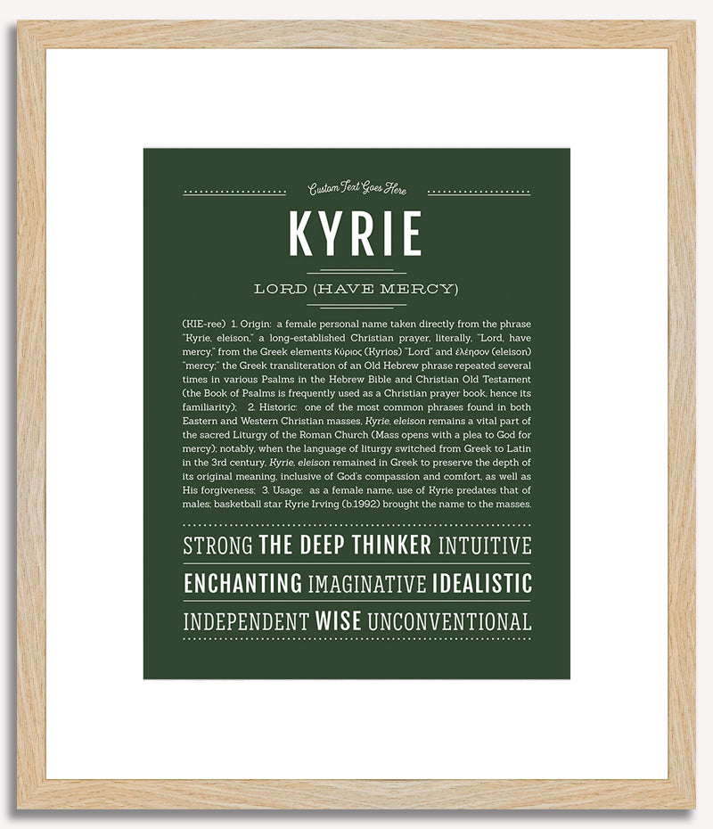 Kyrie (female) | Name Art Print