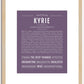 Kyrie (female) | Name Art Print