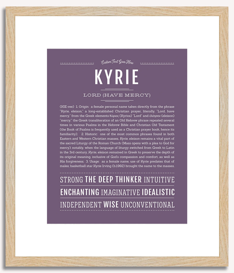 Kyrie (female) | Name Art Print