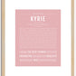 Kyrie (female) | Name Art Print