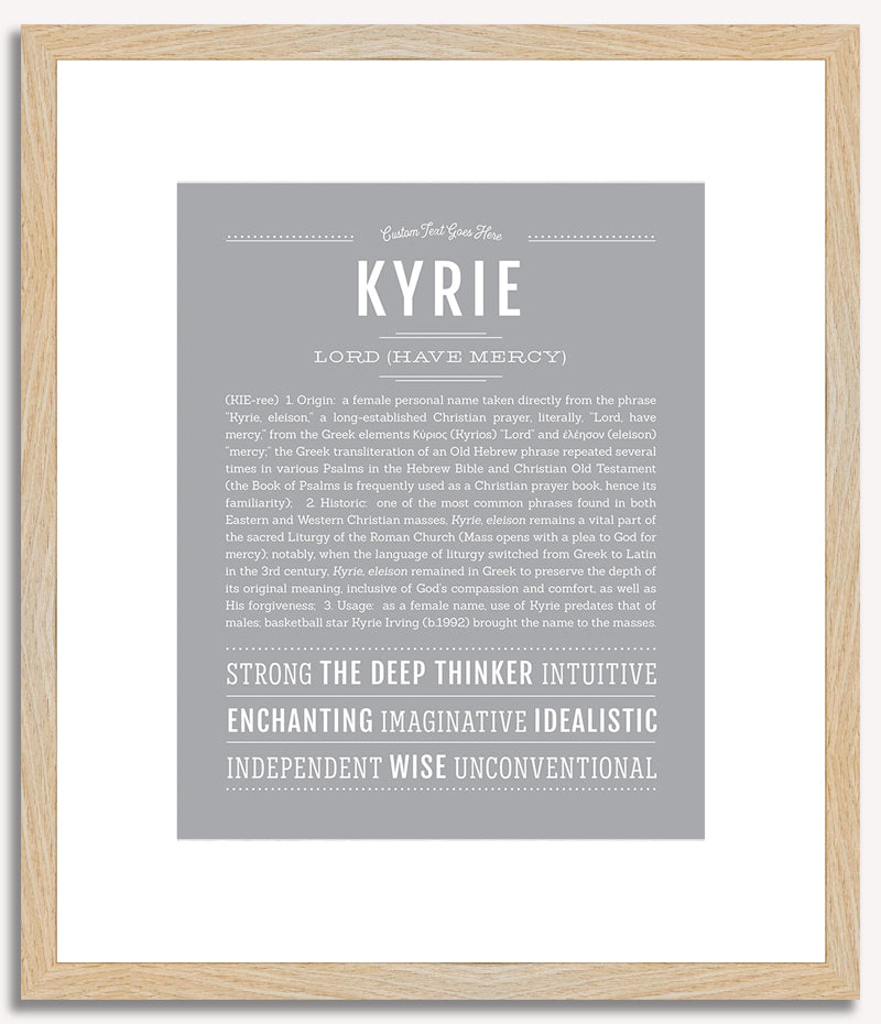 Kyrie (female) | Name Art Print