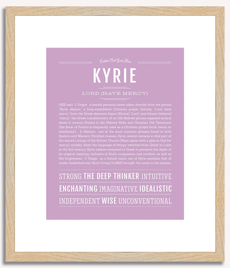 Kyrie (female) | Name Art Print