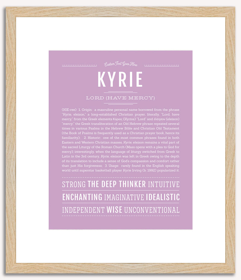 Kyrie (male) | Name Art Print