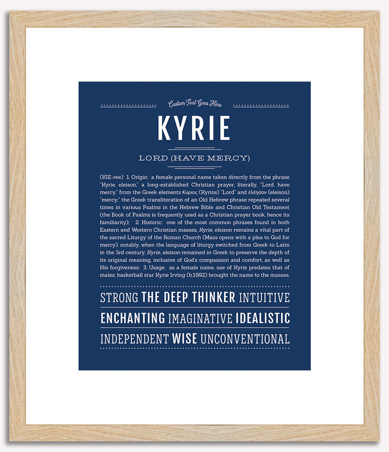 Kyrie (female) | Name Art Print