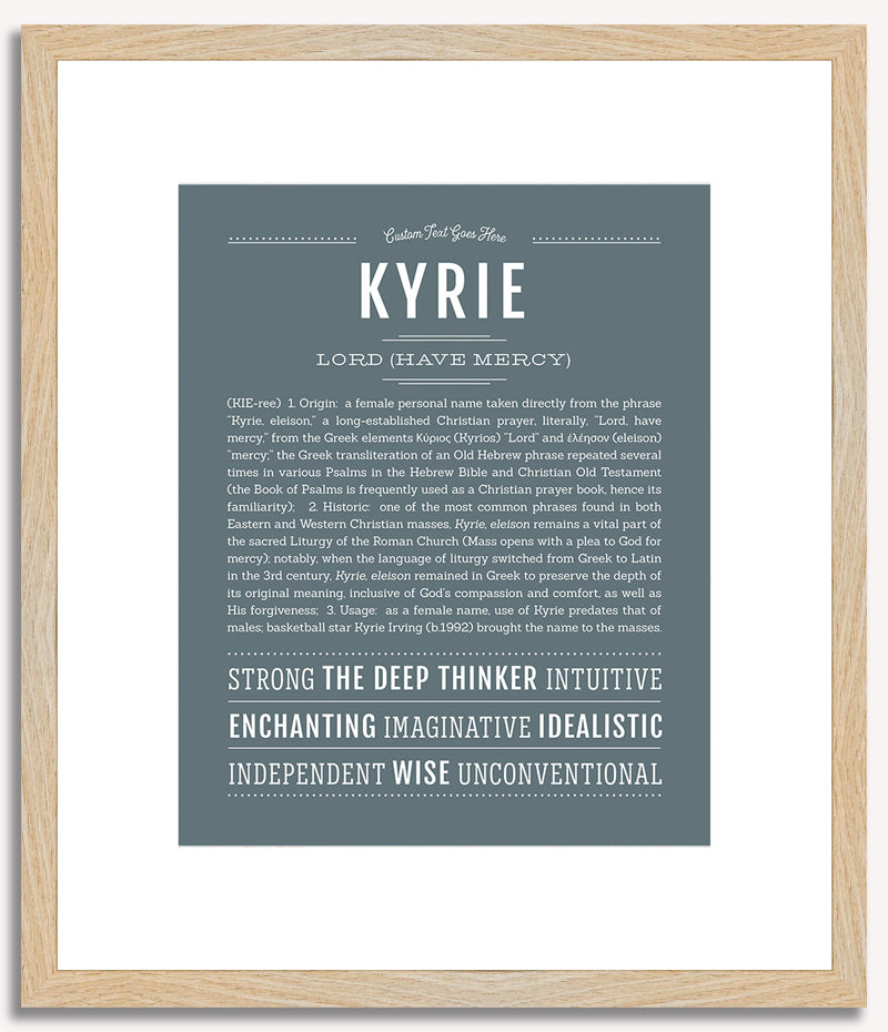 Kyrie (female) | Name Art Print