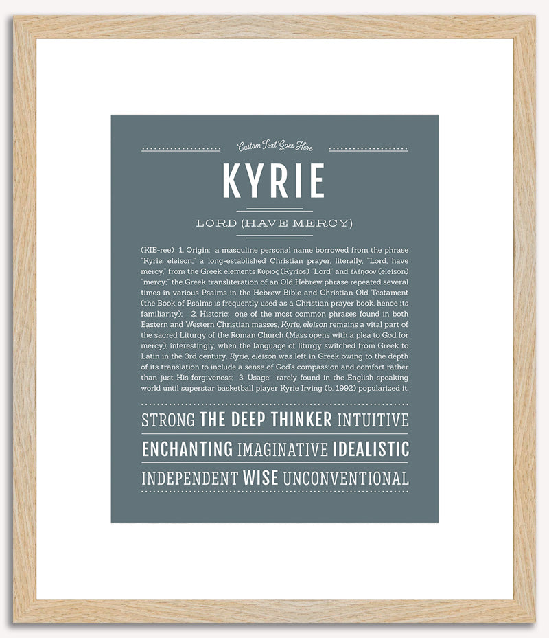 Kyrie (male) | Name Art Print