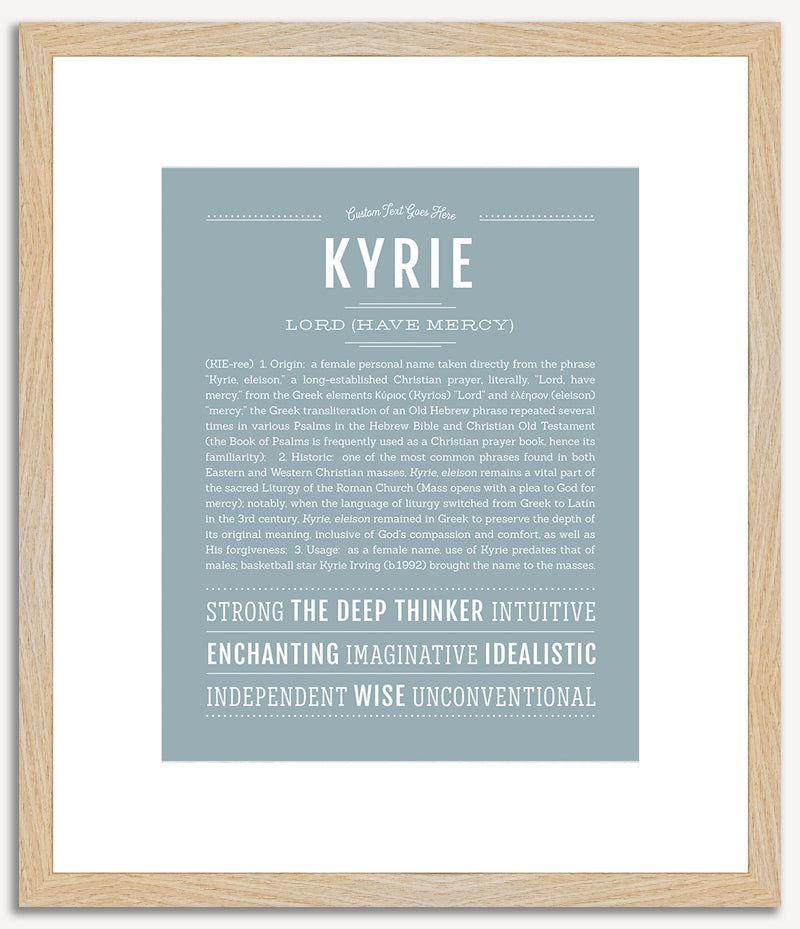 Kyrie (female) | Name Art Print