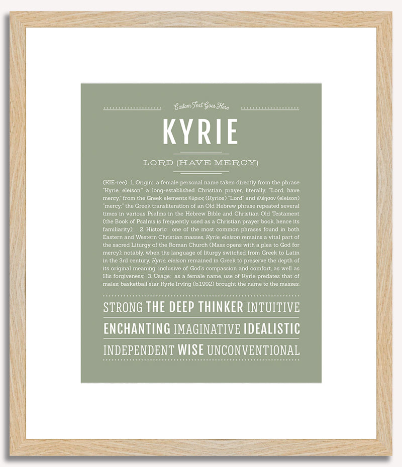 Kyrie (female) | Name Art Print