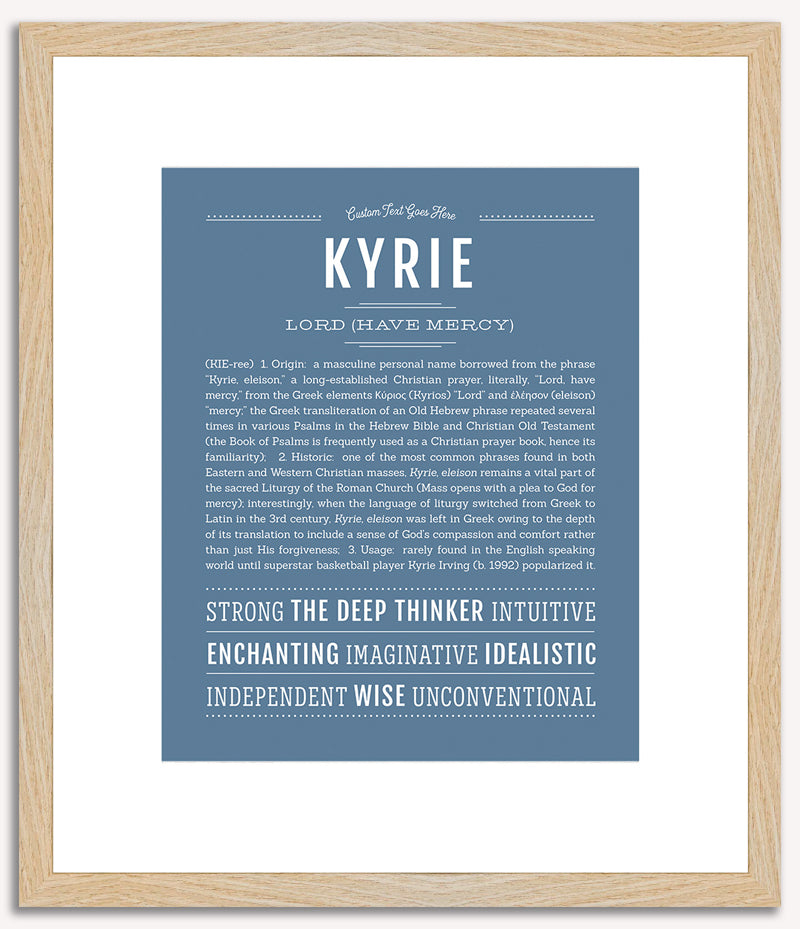 Kyrie (male) | Name Art Print