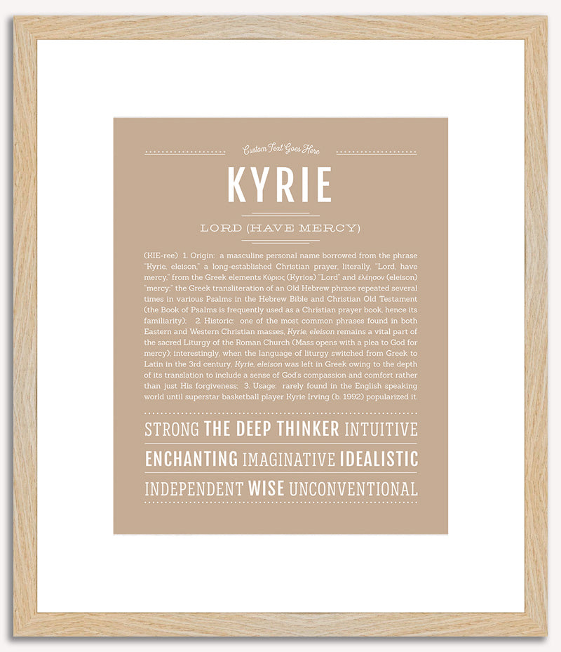 Kyrie (male) | Name Art Print