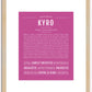 Kyro | Name Art Print