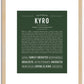 Kyro | Name Art Print