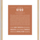 Kyro | Name Art Print