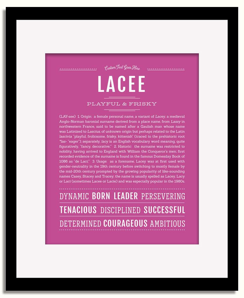 Frame Options | Dark Pink | Black Frame, Matted