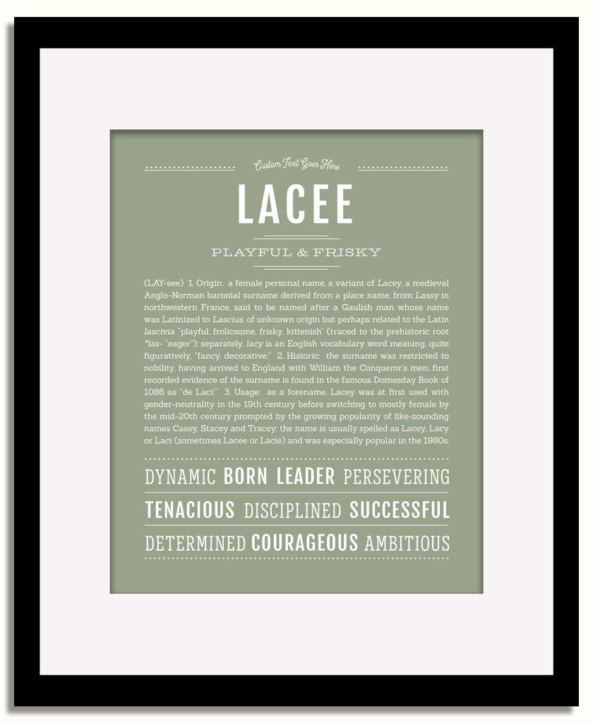 Frame Options | Sage | Black Frame, Matted