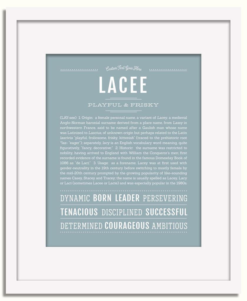 Frame Options | Powder Blue | White Frame, Matted