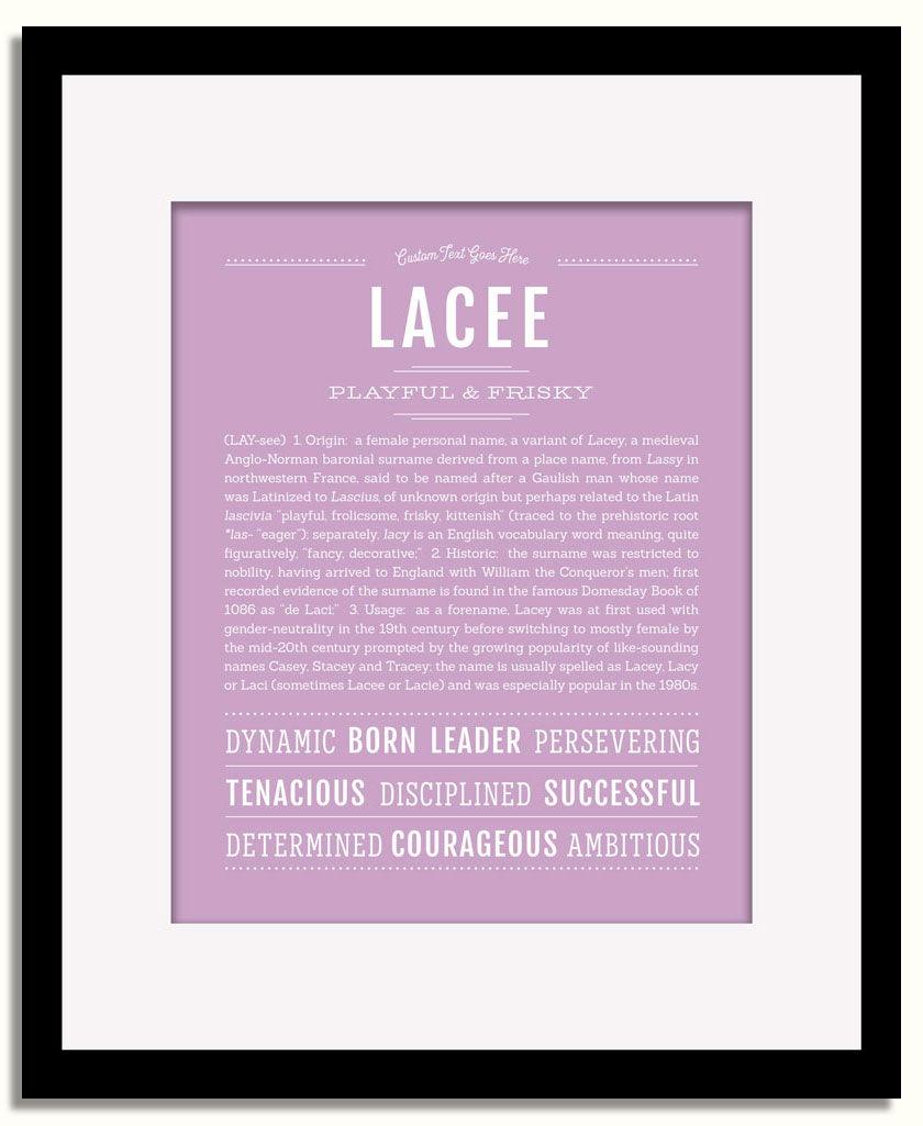 Frame Options | Lilac | Black Frame, Matted