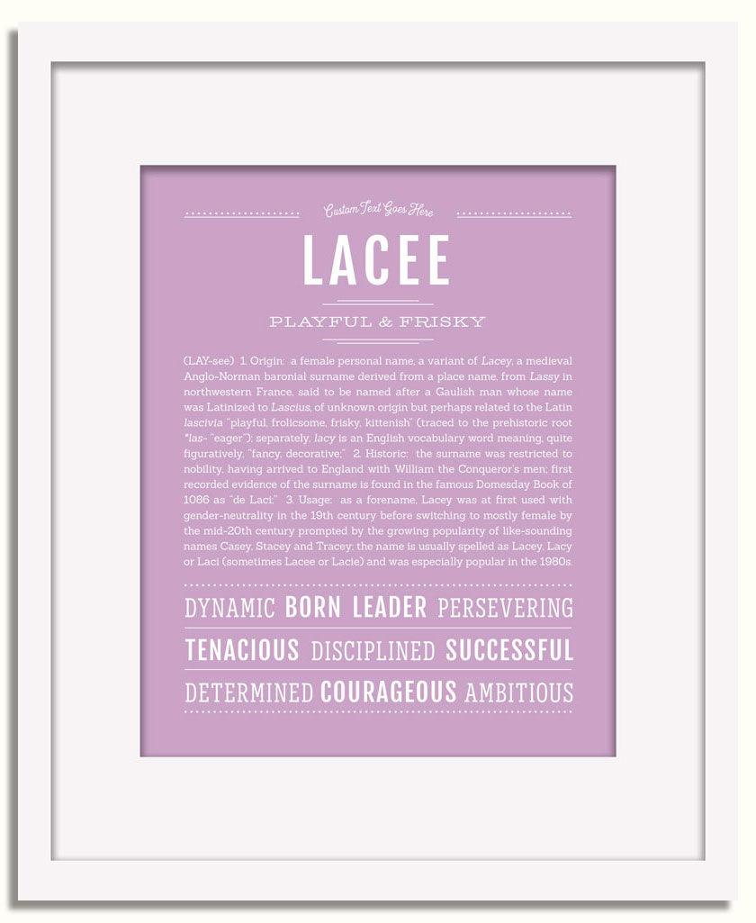 Frame Options | Lilac | White Frame, Matted