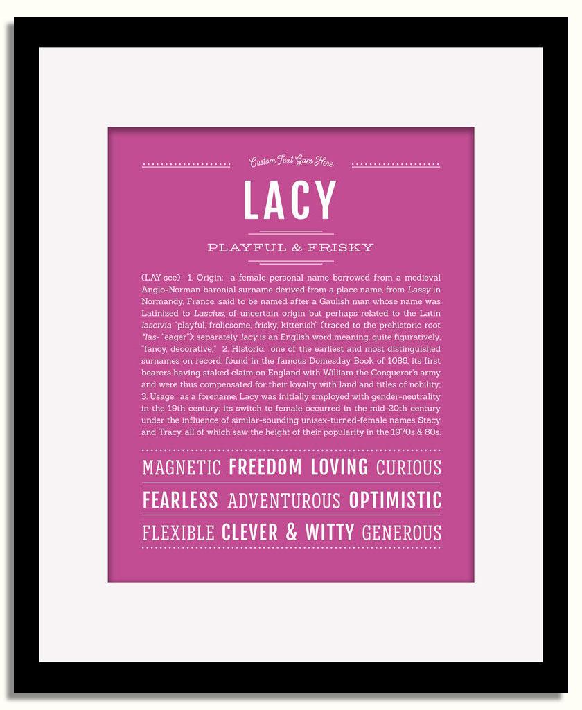 Frame Options | Dark Pink | Black Frame, Matted