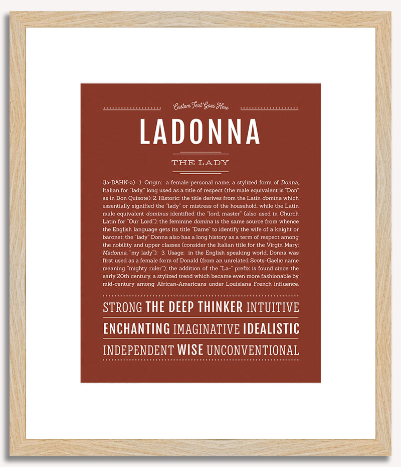 Ladonna | Name Art Print