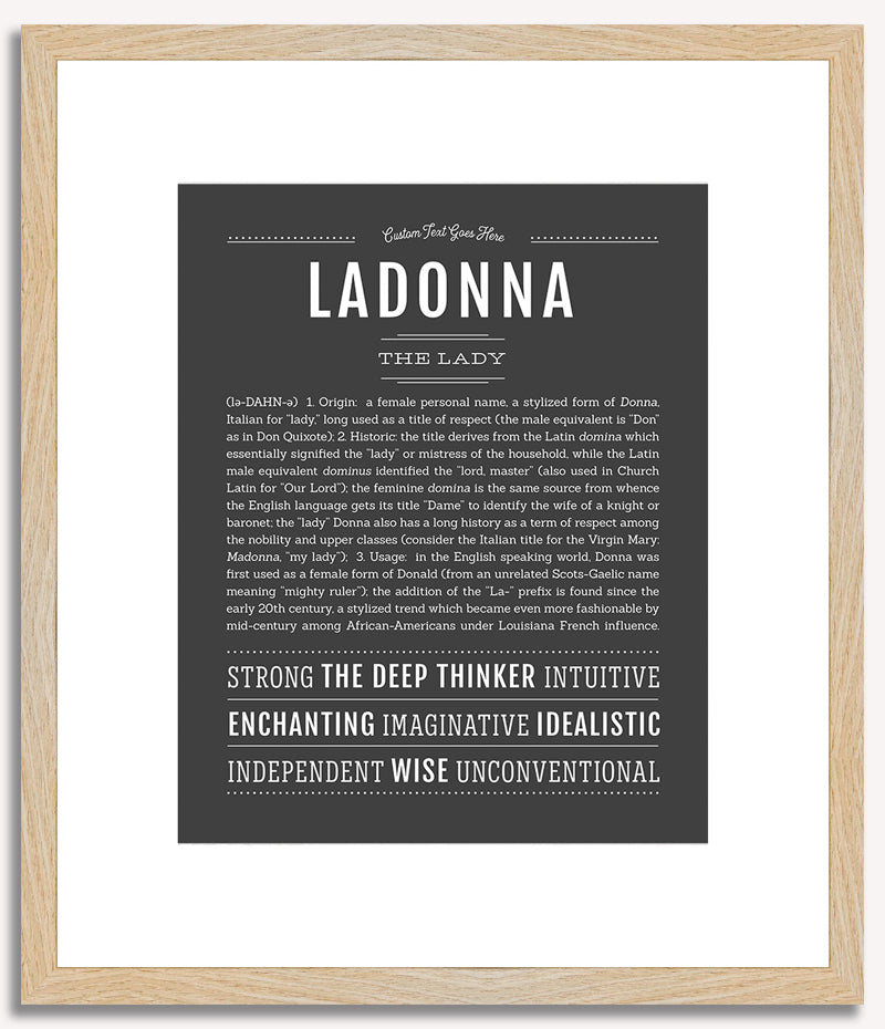 Ladonna | Name Art Print