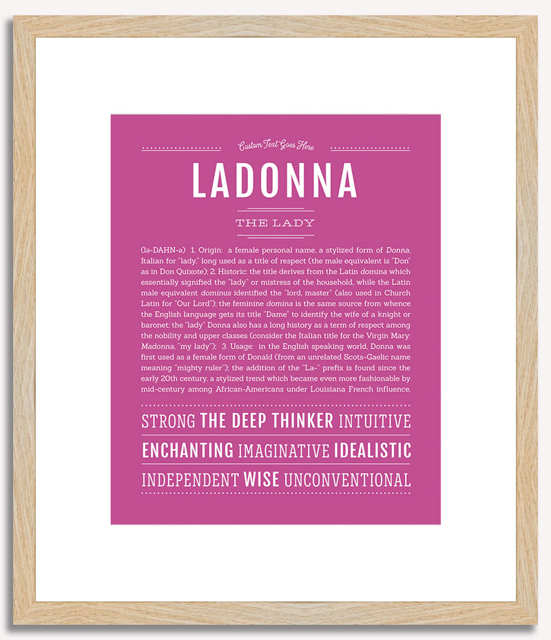 Ladonna | Name Art Print