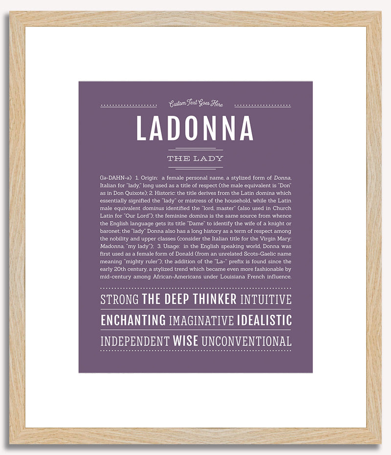 Ladonna | Name Art Print