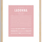 Ladonna | Name Art Print