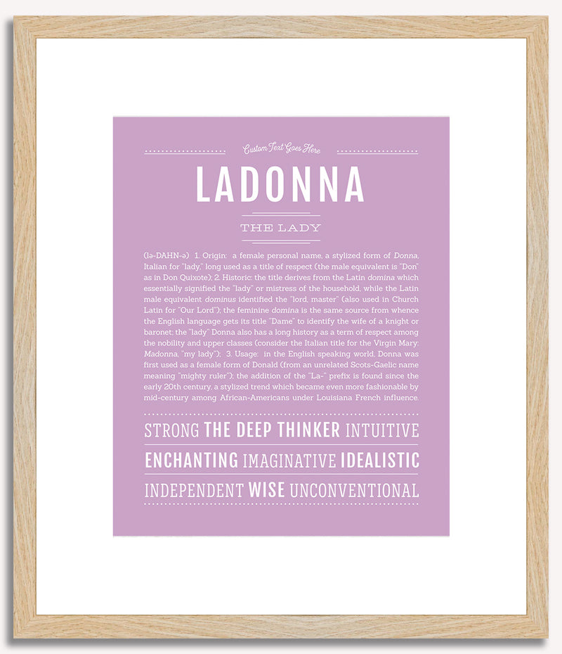 Ladonna | Name Art Print