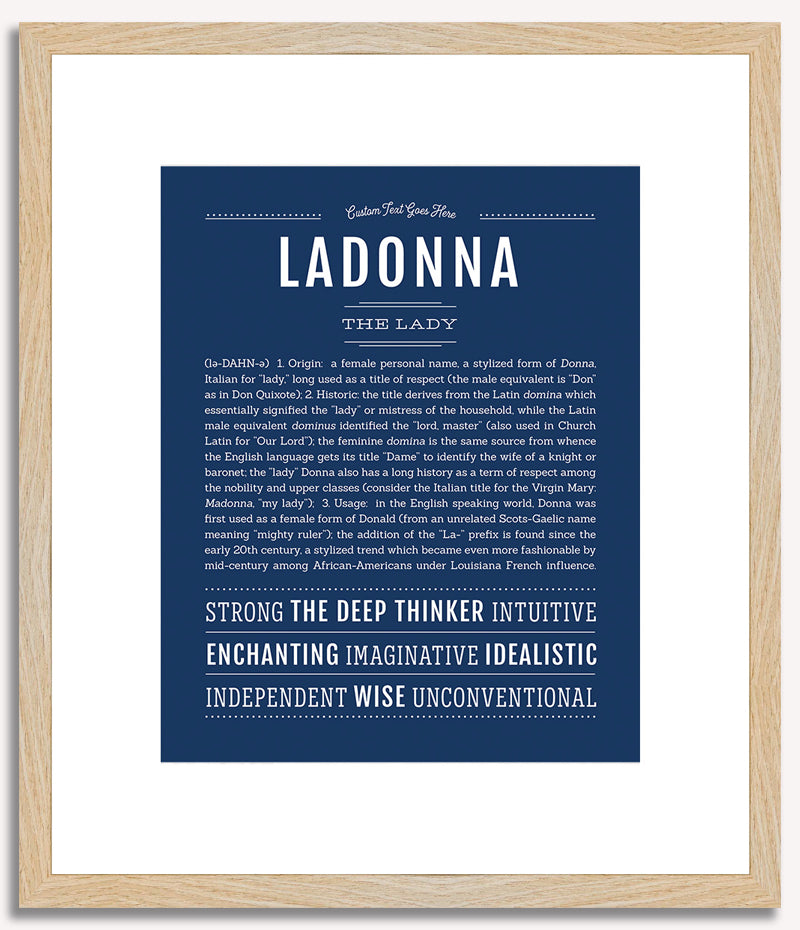 Ladonna | Name Art Print