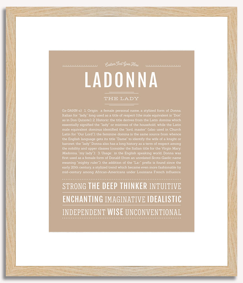 Ladonna | Name Art Print