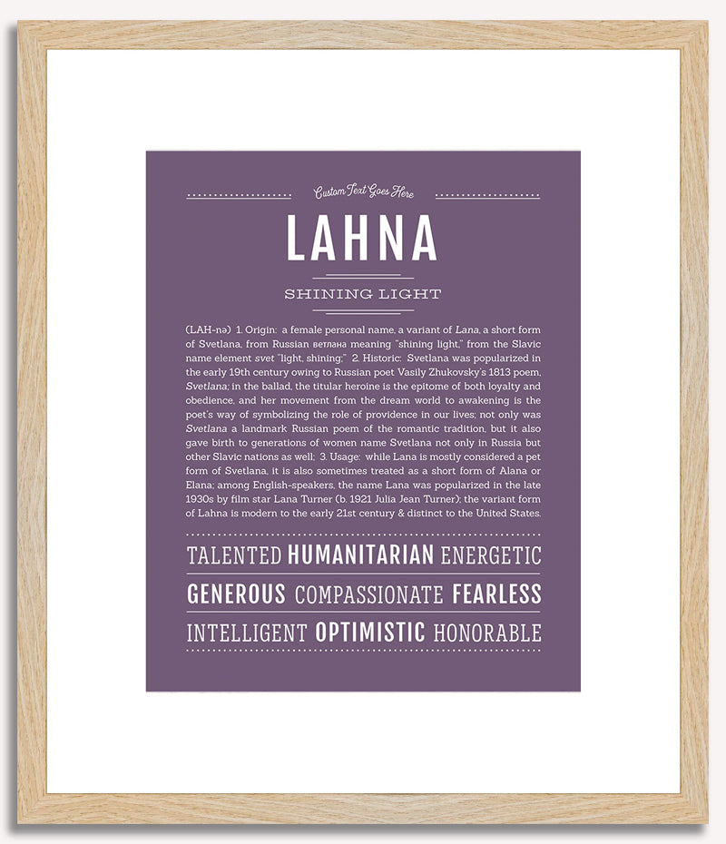 Lahna | Name Art Print