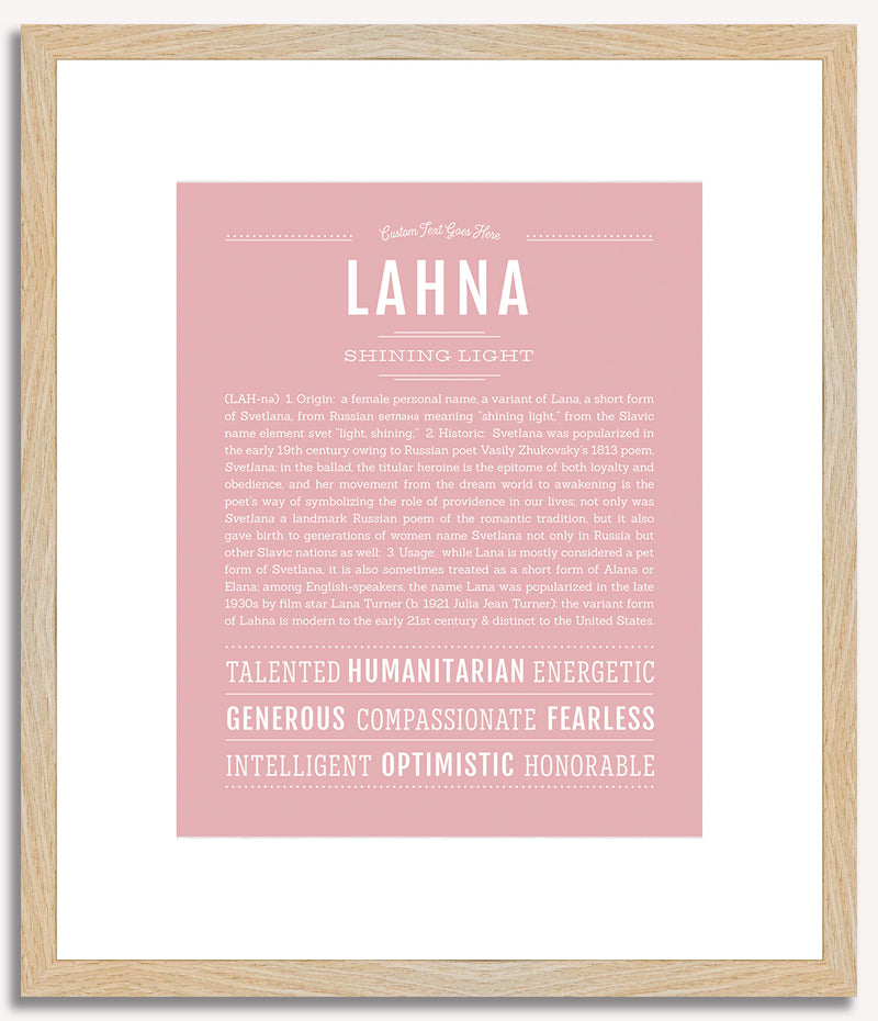 Lahna | Name Art Print