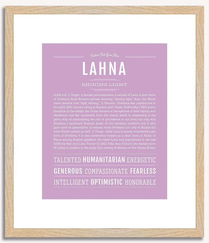 Lahna | Name Art Print