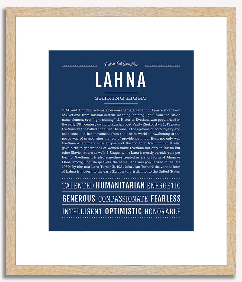 Lahna | Name Art Print