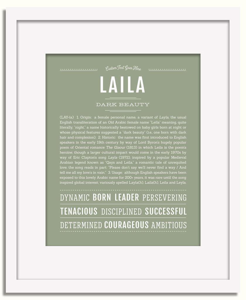 Frame Options | Sage | White Frame, Matted