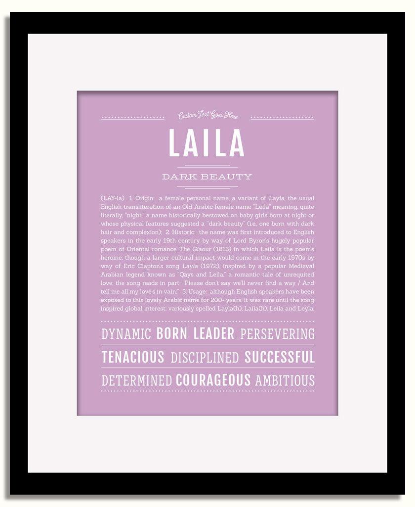 Frame Options | Lilac | Black Frame, Matted