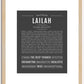 Lailah | Name Art Print