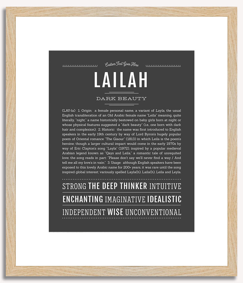 Lailah | Name Art Print