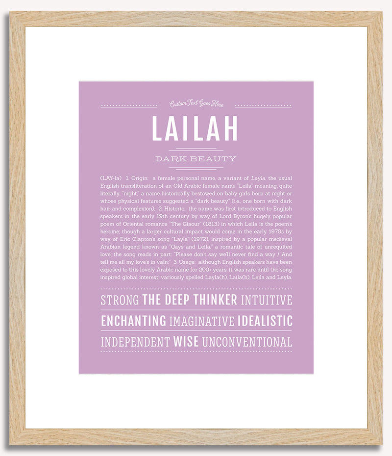 Lailah | Name Art Print