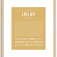 Lailah | Name Art Print